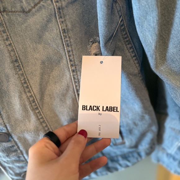 Black Label Distressed Denim Jacket - Picture 4 of 5